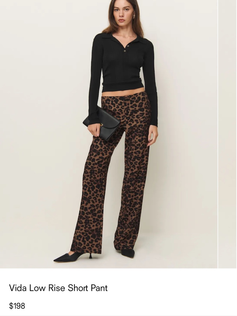 Reformation Vida Low-Rise Pant - Leopard